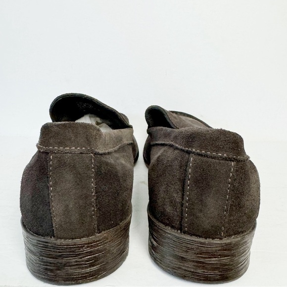 ROBERT WAYNE MAINE (DARK BROWN SUEDE LOAFERS Sz 10.5 SLIP ON CASUAL LOAFER SHOES - Picture 5 of 14